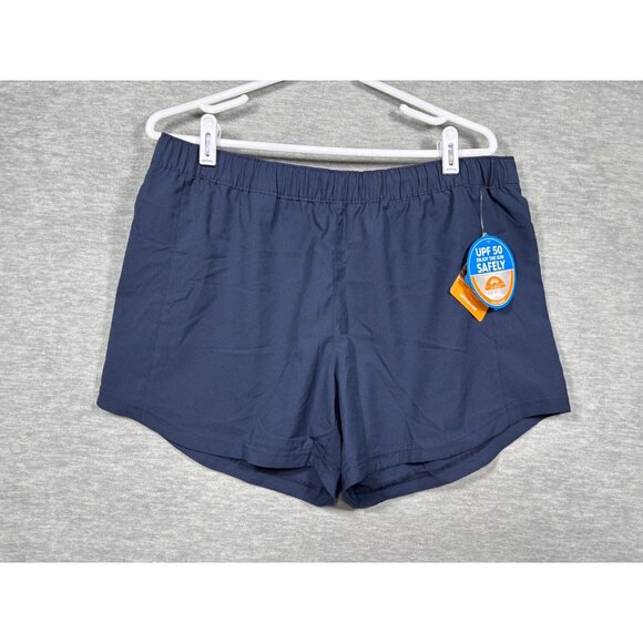 Columbia Womens Shorts L Navy Omni-Shade Pull On 4 Inch Inseam UPF 50 PFG‎ - Picture 1 of 5